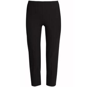 Piazza Sempione Audrey Black Straight Leg Crop Pants Size 10